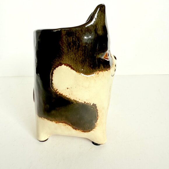 Ceramic Boston Terrier/Frenchie Pottery Planter Pot - Picture 8 of 13